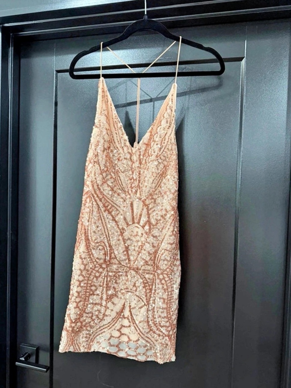 L'ATISTE Mini Lace Dress in Pink Size Medium Like New